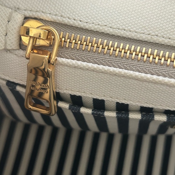 Authentic Prada Canapa Canvas Tote Bag - Comes with Authenticity Card - Picture 14 of 15